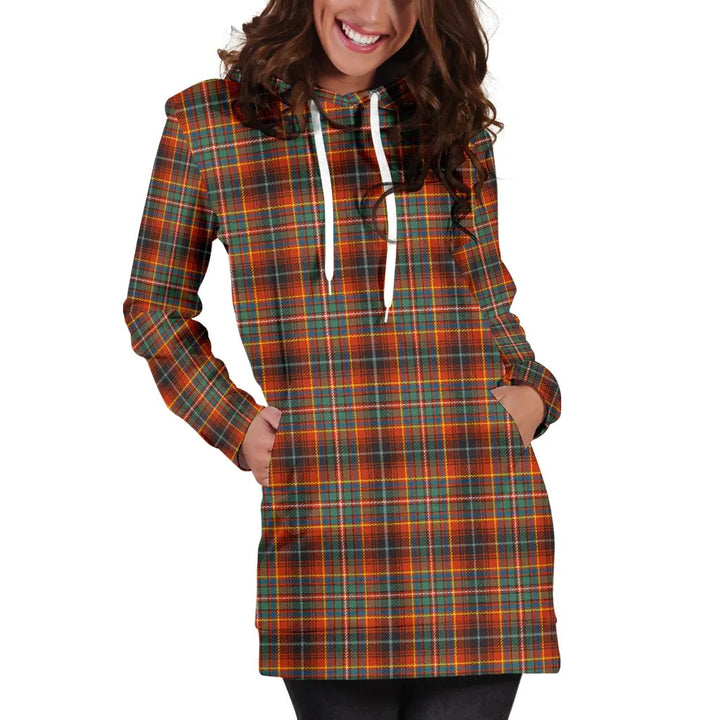 Scottish Innes Ancient Clan Tartan Hoodie Dress