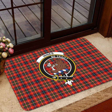 Scottish Innes Clan Crest Tartan Door Mat Tartan Plaid 1