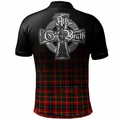 Scottish Innes Clan Crest Tartan Polo Shirt - Alba Gu Brath Family Crest Celtic Inspired Back Side Tartan Plaid