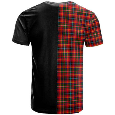 Scottish Innes Clan Crest Tartan T-Shirt Half in Me Back Side Tartan Plaid