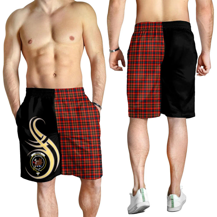 Scottish Innes Modern Clan Crest Tartan Believe in Me Men's Shorts