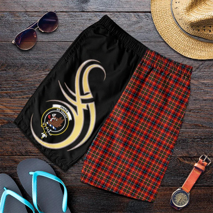 Scottish Innes Modern Clan Crest Tartan Believe in Me Men's Shorts