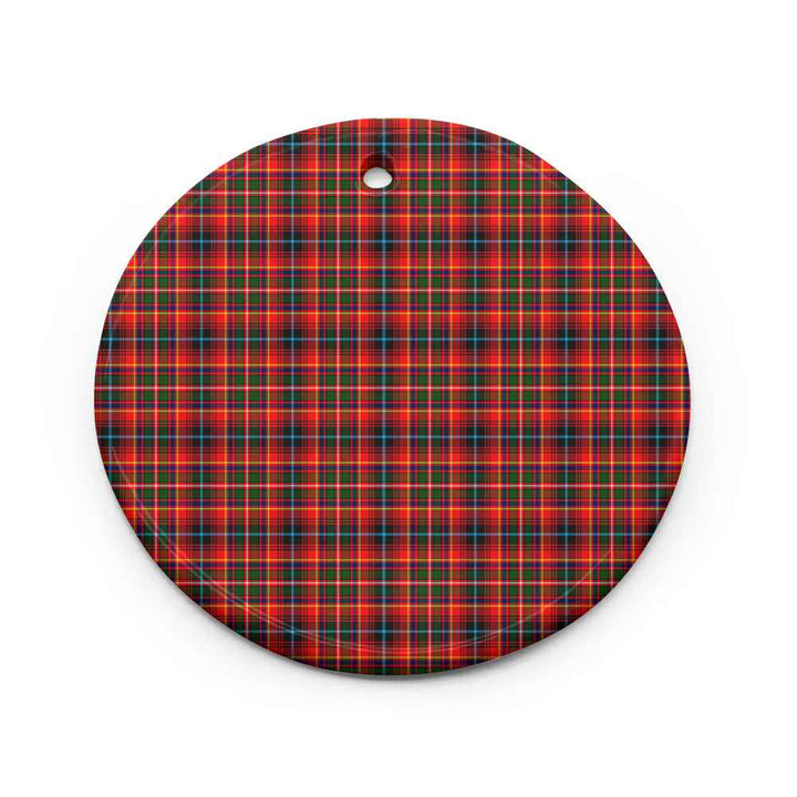 Scottish Innes Modern Clan Tartan Ceramic Ornament Circle Shape Tartan Plaid
