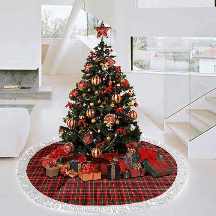 Scottish Innes Modern Clan Tartan Christmas Tree Skirt Tassels 3 Tartan Plaid