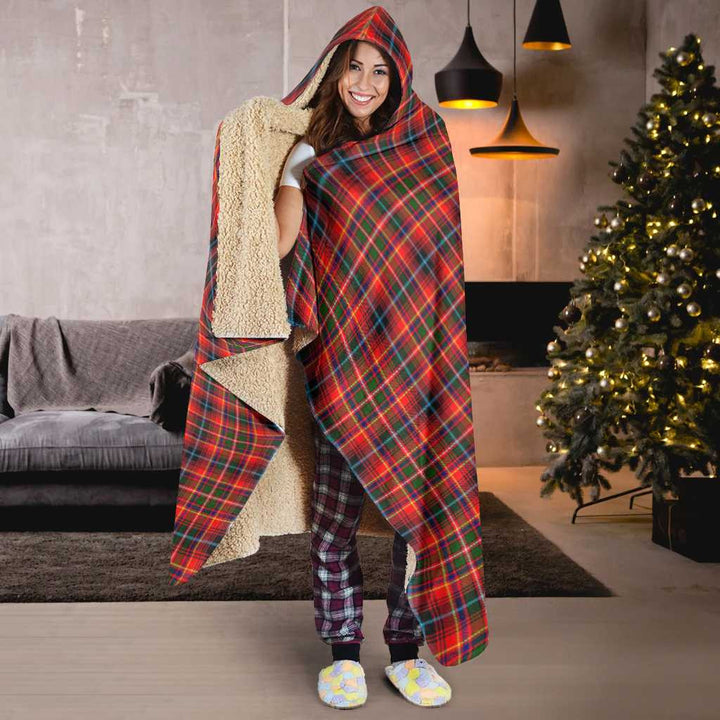 Scottish Innes Modern Clan Tartan Hooded Blanket Tartan Plaid 6