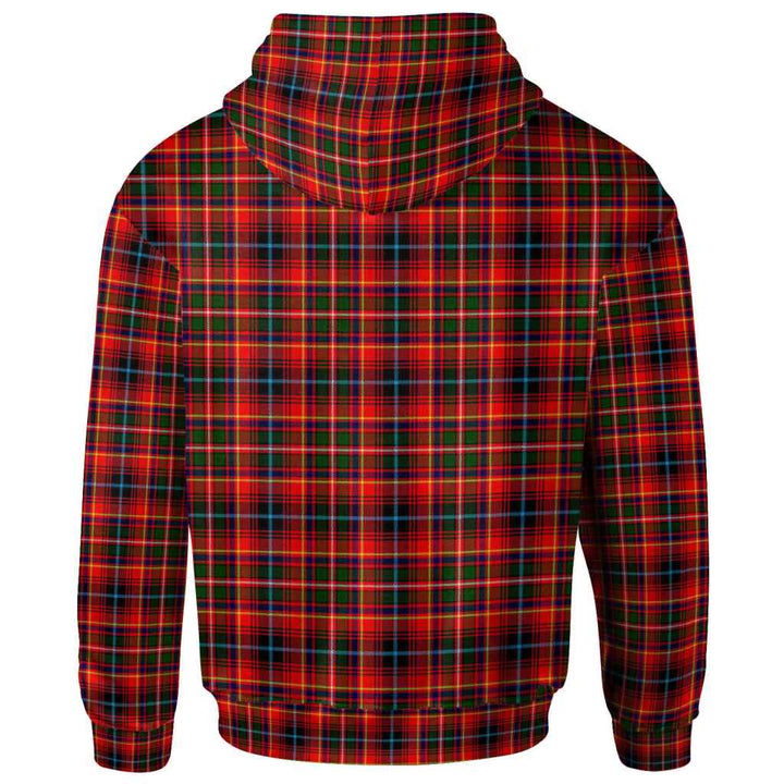 Scottish Innes Modern Clan Tartan Hoodie Back Side Tartan Plaid