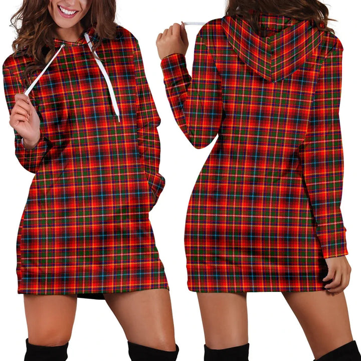 Scottish Innes Modern Clan Tartan Hoodie Dress