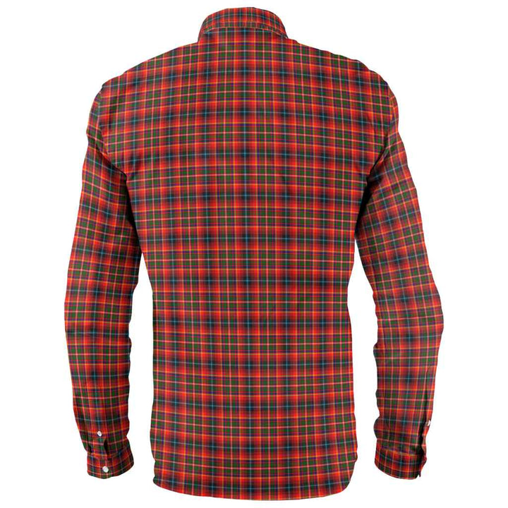 Scottish Innes Modern Clan Tartan Long Sleeve Shirt Back Side Tartan Plaid