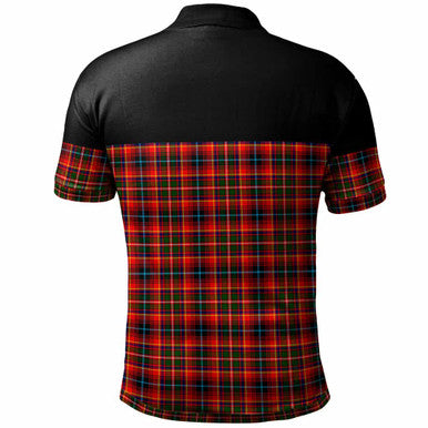 Scottish Innes Modern Clan Tartan Polo Shirt - Horizontal Style Back Side Tartan Plaid