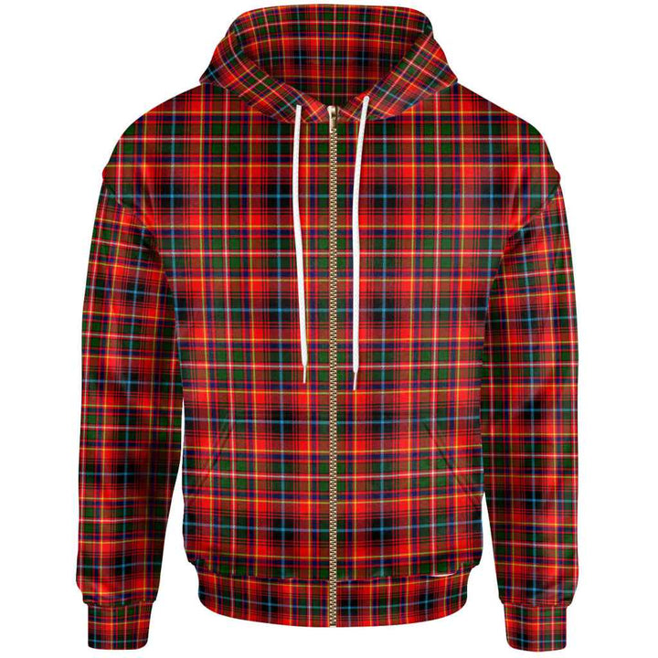 Scottish Innes Modern Clan Tartan Hoodie Zip Tartan Plaid