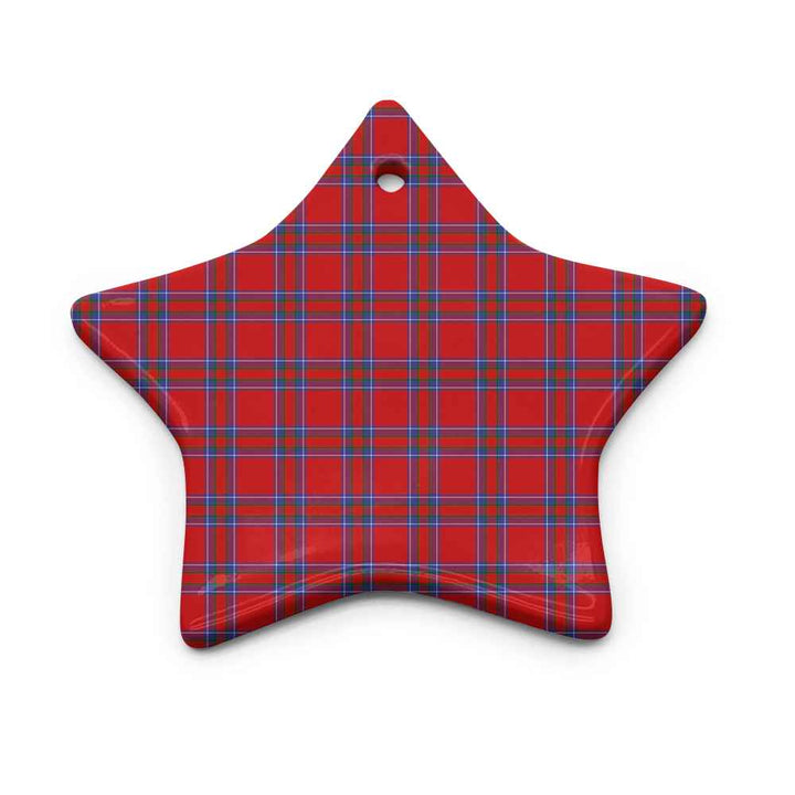 Scottish Inverness District Clan Tartan Ceramic Ornament Star Shape Tartan Plaid
