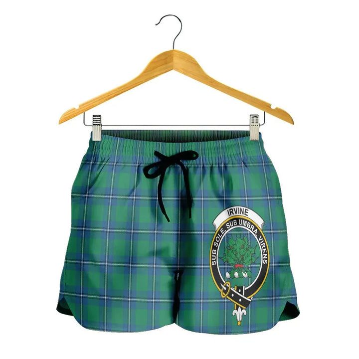 Scottish Irvine Ancient Clan Crest Tartan Women Shorts