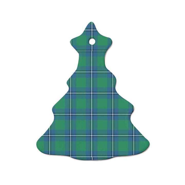 Scottish Irvine Ancient Clan Tartan Ceramic Ornament  Tree Shape Tartan Plaid