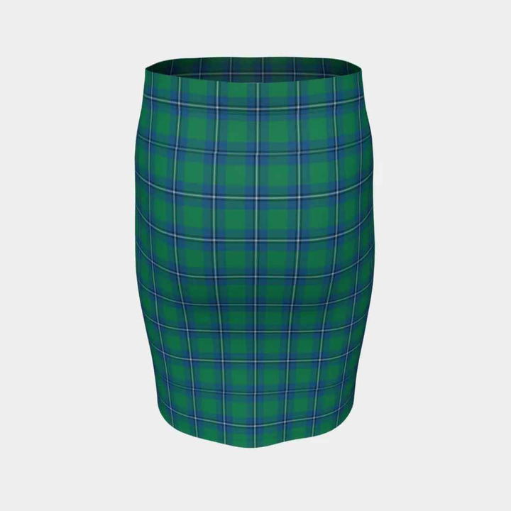 Scottish Irvine Ancient Clan Tartan Fitted Skirt Tartan Plaid 4