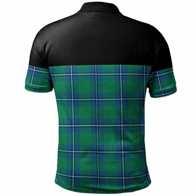 Scottish Irvine Ancient Clan Tartan Polo Shirt - Horizontal Style Back Side Tartan Plaid