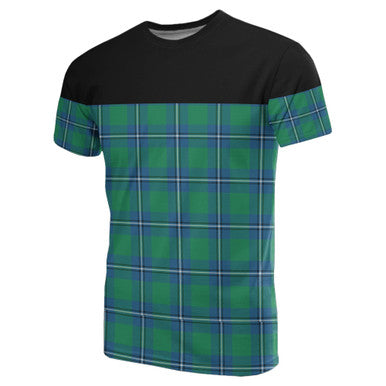 Scottish Irvine Ancient Clan Tartan T-Shirt Horizontal Style Front Side Tartan Plaid