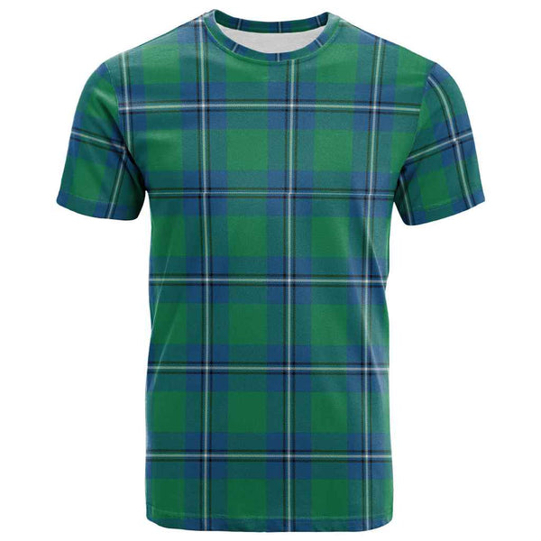 Scottish Irvine Ancient Clan Tartan T-Shirt Front Side Tartan Plaid