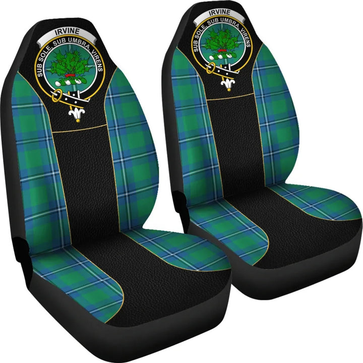 Scottish Irvine Clan Crest Tartan Car Seat Covers - Special Style 4
