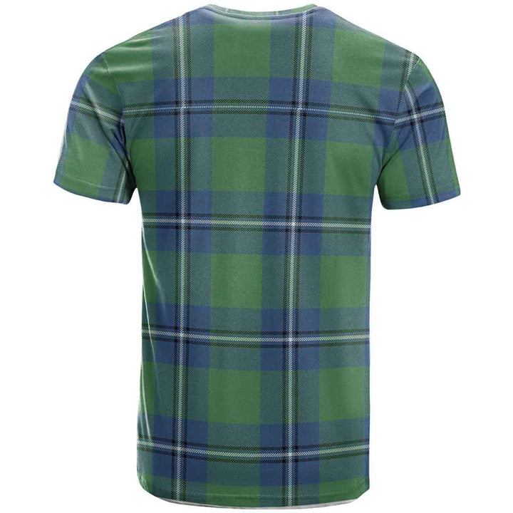 Scottish Irvine Clan Crest Tartan T-Shirt Back Side Tartan Plaid