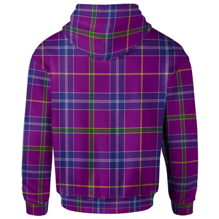 Scottish Jackson Clan Tartan Hoodie Back Side Tartan Plaid