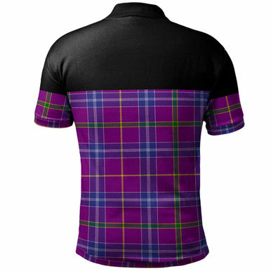 Scottish Jackson Clan Tartan Polo Shirt - Horizontal Style Back Side Tartan Plaid