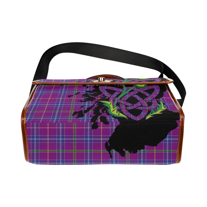 Scottish Jackson Clan Tartan Waterproof Canvas Bag With Thistle Tartan Plaid 5