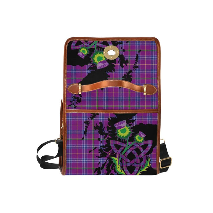 Scottish Jackson Clan Tartan Waterproof Canvas Bag With Thistle Tartan Plaid 6