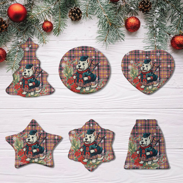 Scottish Jacobite Clan Tartan Ceramic Ornament Cute Scottish Terrier Dog All Style Tartan Plaid