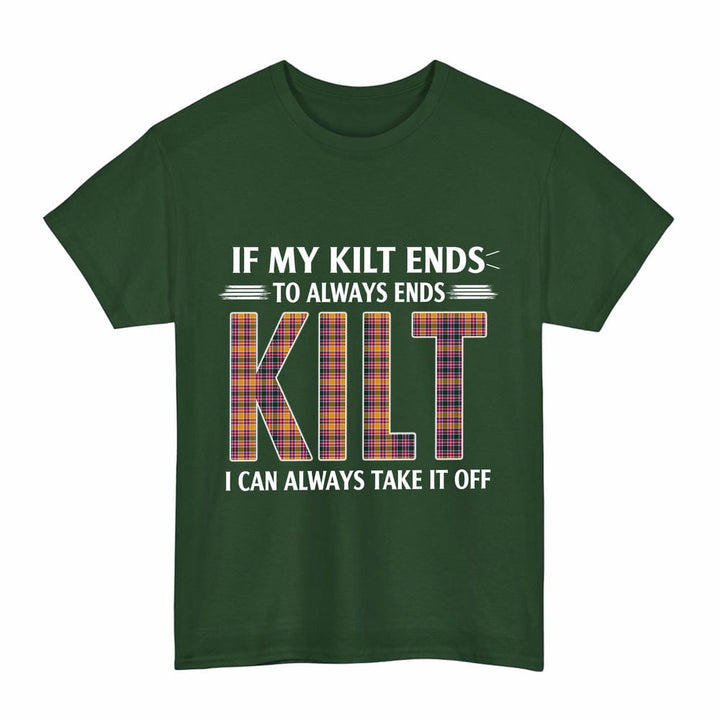 Scottish Jacobite Clan Tartan Kilt Pride T-Shirt Tartan Plaid Forest Green Color