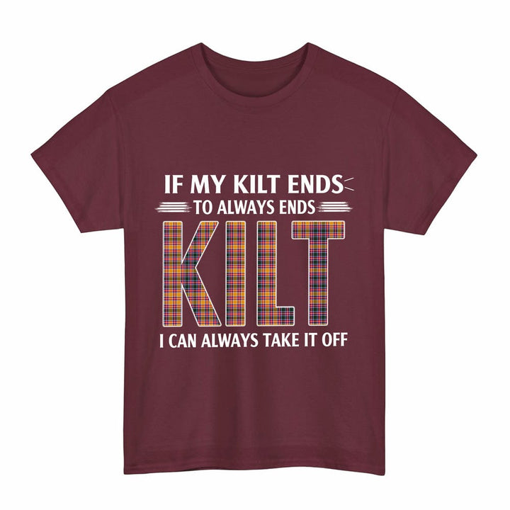 Scottish Jacobite Clan Tartan Kilt Pride T-Shirt Tartan Plaid Maroon Color