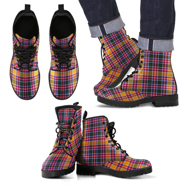 Scottish Jacobite Clan Tartan Leather Boots