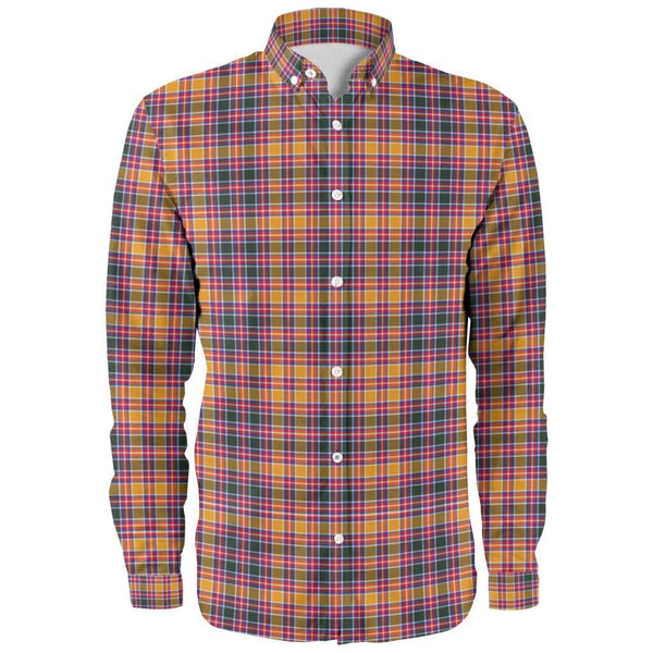 Scottish Jacobite Clan Tartan Long Sleeve Shirt Front Side Tartan Plaid