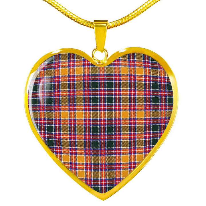 Scottish Jacobite Clan Tartan Necklace Heart Tartan Plaid 2