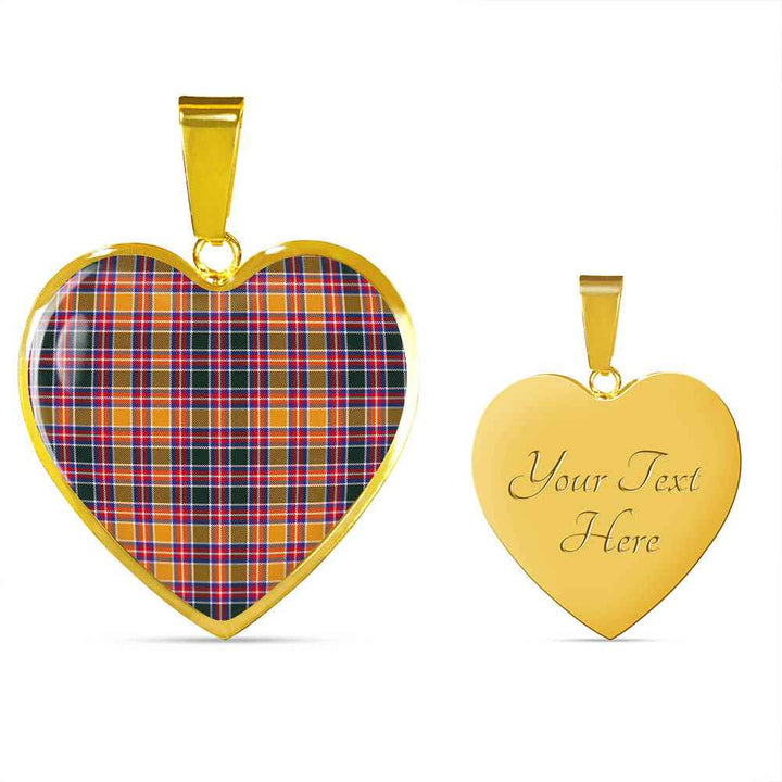 Scottish Jacobite Clan Tartan Necklace Heart Tartan Plaid 4