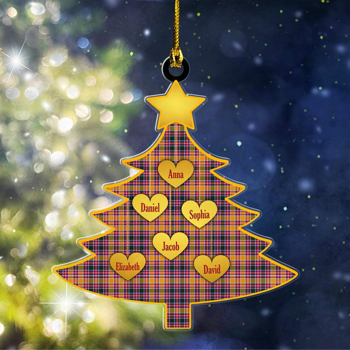 Scottish Jacobite Clan Tartan Ornament Custom Family Christmas Tree Tartan Plaid 1