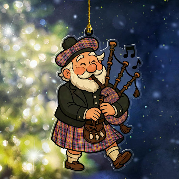 Scottish Jacobite Clan Tartan Ornament Scottish Santa In Kilt Tartan Plaid