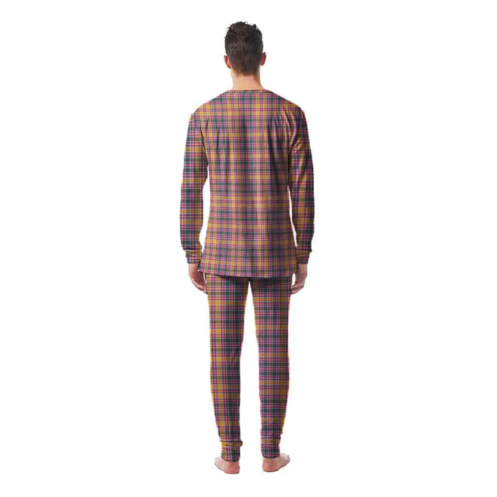 Scottish Jacobite Clan Tartan Pajama Set Men Back Side Tartan Plaid