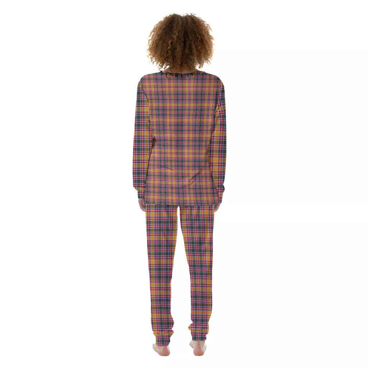 Scottish Jacobite Clan Tartan Pajama Set Women Back Side Tartan Plaid