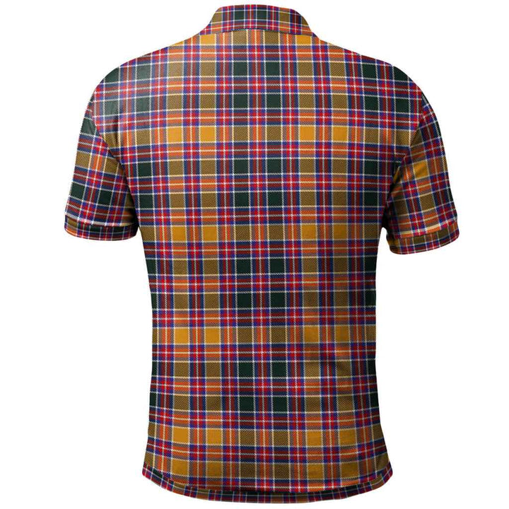 Scottish Jacobite Clan Tartan Polo Shirt Back Side Tartan Plaid
