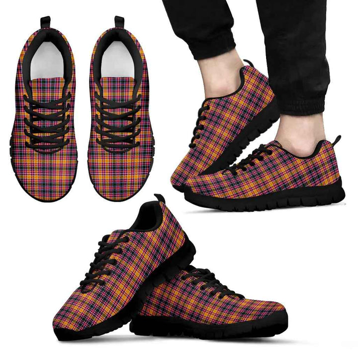 Scottish Jacobite Clan Tartan Sneakers Black Sole Tartan Plaid