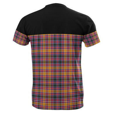 Scottish Jacobite Clan Tartan T-Shirt Horizontal Style Back Side Tartan Plaid