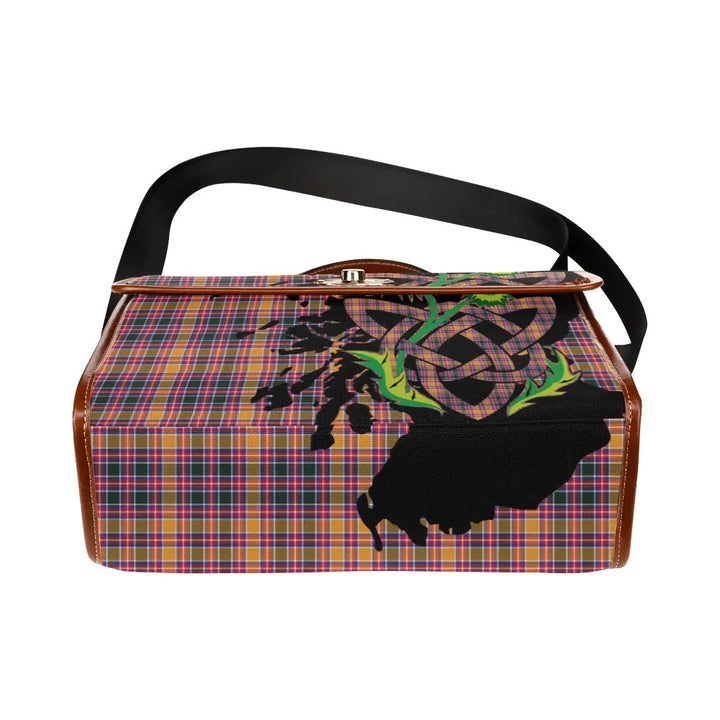 Scottish Jacobite Clan Tartan Waterproof Canvas Bag With Thistle Tartan Plaid 5