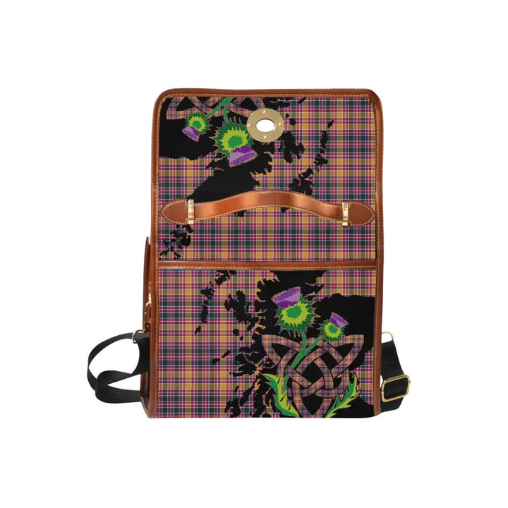 Scottish Jacobite Clan Tartan Waterproof Canvas Bag With Thistle Tartan Plaid 6