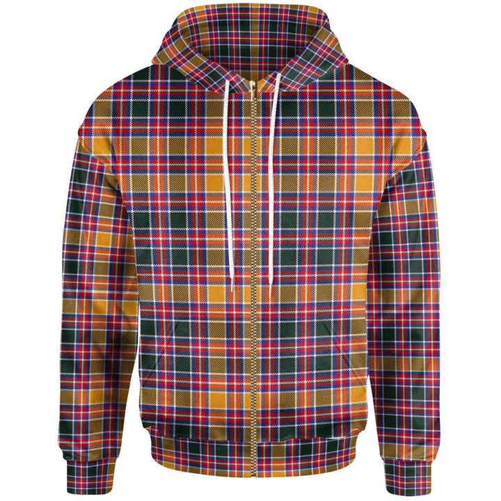 Scottish Jacobite Clan Tartan Hoodie Zip Tartan Plaid