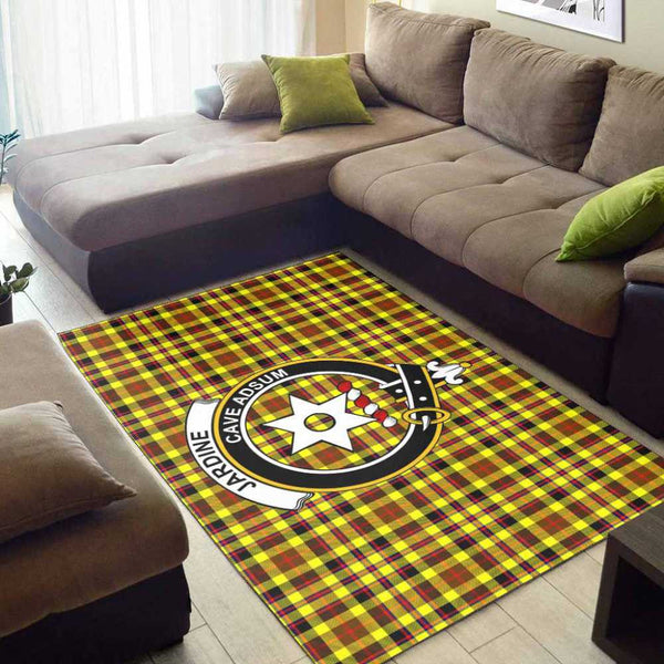 Scottish Jardine Clan Crest Tartan Area Rug Tartan Plaid 2