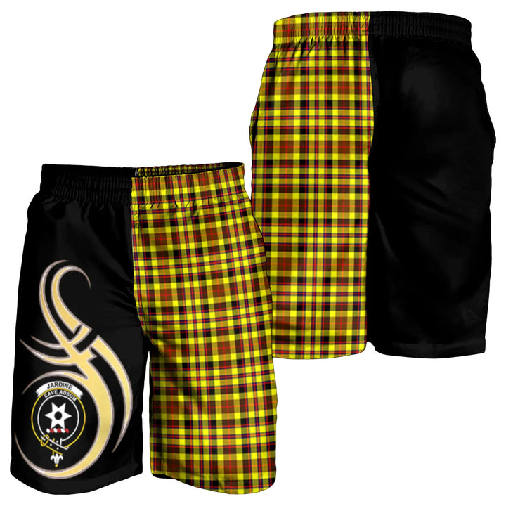 Scottish Jardine Clan Crest Tartan Believe in Me Men's Shorts