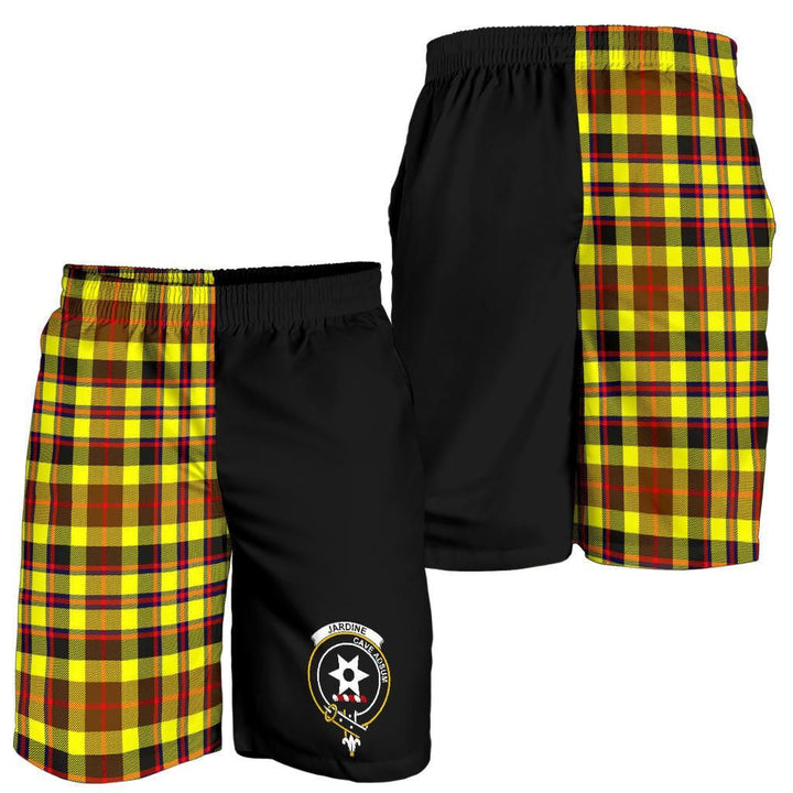 Scottish Jardine Clan Crest Tartan Half of Me Men's Shorts