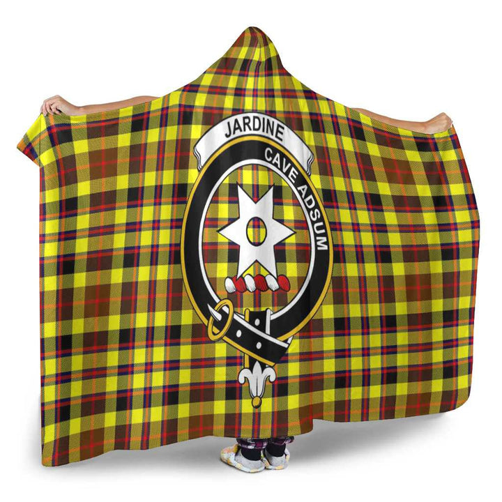 Scottish Jardine Clan Crest Tartan Hooded Blanket Tartan Plaid 2