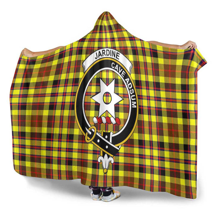 Scottish Jardine Clan Crest Tartan Hooded Blanket Tartan Plaid 3