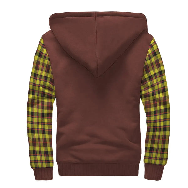 Scottish Jardine Clan Crest Tartan Plaid Sleeve Sherpa Hoodie